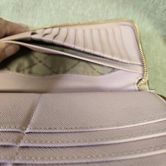 Michael Kors Jet Set Travel Continental Leather Wallet - Soft Pink 8" X 4" - Picture 14 of 16